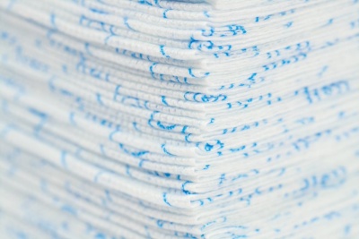 Полотенце большое White line 45*90 пачка голубой спанлейс (№50шт)